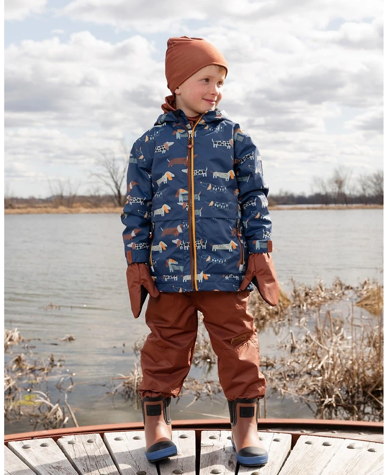 Deux par Baby Boys 3 1 Two Piece Mid Season Outerwear Set with Dog Print