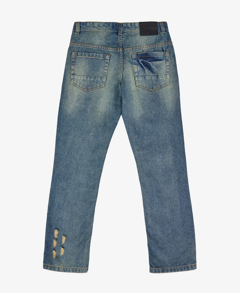 Big Boy's Heavy Rips Repaired Jeans - Child