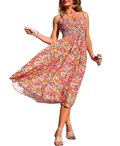Cupshe Women's My Treat Floral Maxi Beach Dress