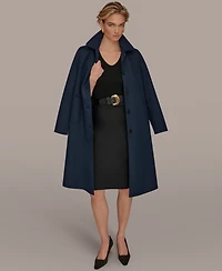 Donna Karan New York Women's Balmacaan Shirt Collar Coat
