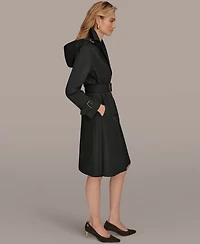 Donna Karan New York Women's Single Breasted Belted Trench Coat