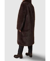 Oasis Women's Faux Fur Midi Coat