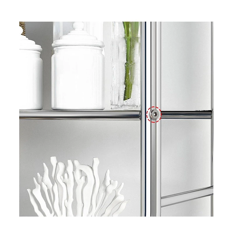 Homfan Over The Toilet Storage Shelf, Freestanding Bathroom Organizers and Storage Over Toilet with Paper Holder Towel Hooks Bathroom Organizer