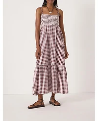 Hush Women's Leni Shirred Gingham Beach Dress