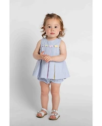 Florence Eiseman Baby Girl Multicolor Seersucker Dress & Bloomer