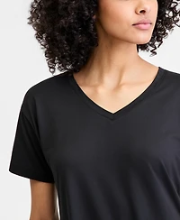Id Ideology Women's V-Neck Short-Sleeve Performance Tee, Macy's Exclusive
