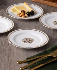 Noritake Empire Gold-Tone Bread and Butter Plates, Set of 4