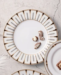 Noritake Empire Gold-Tone Dinner Plates, Set of 4