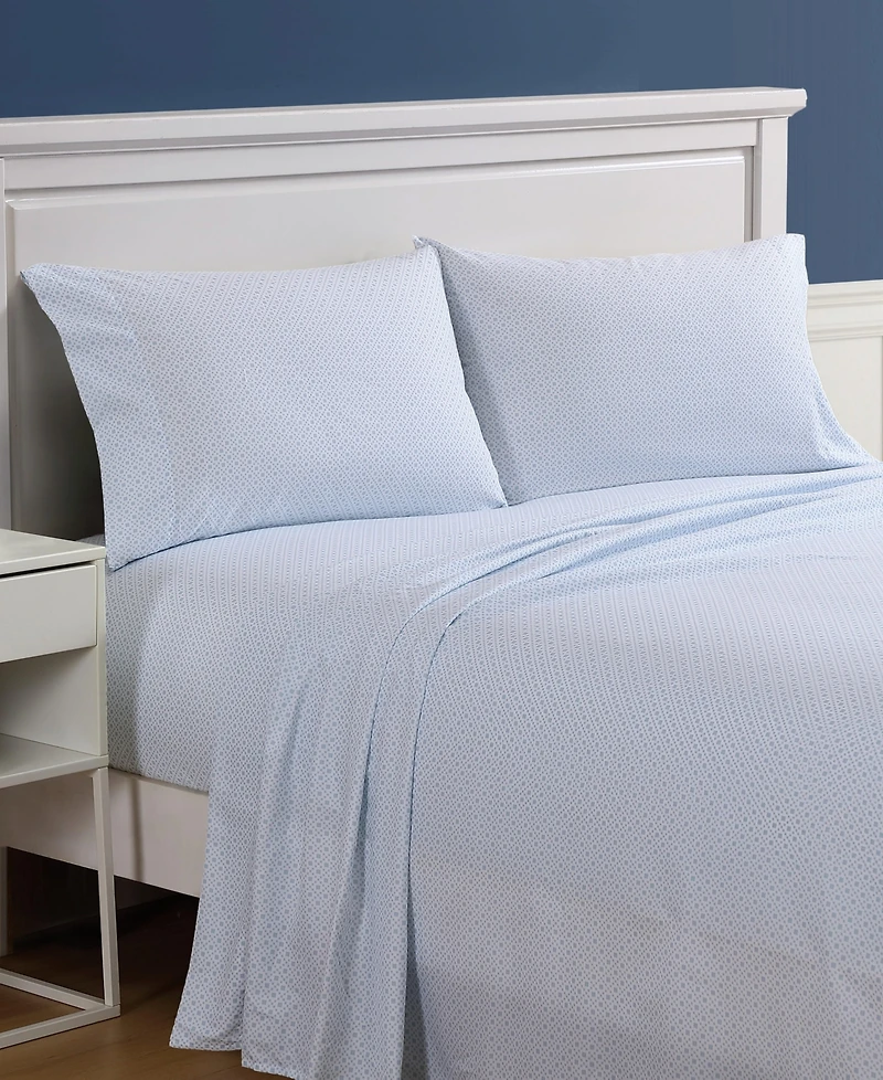 Nautica Printed Cooling Microfiber 3-Pc. Sheet Set