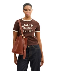 Coach Bleecker Medium Suede Bucket Bag