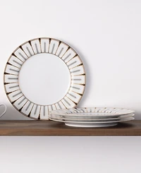 Noritake Empire Gold-Tone Dinner Plates, Set of 4