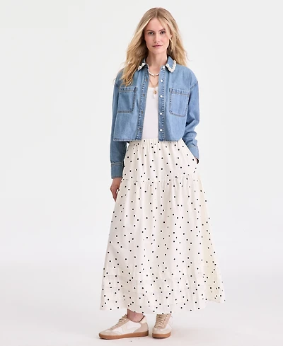 On 34th Women's Dot-Print Tiered Midi Skirt, Macy's Exclusive