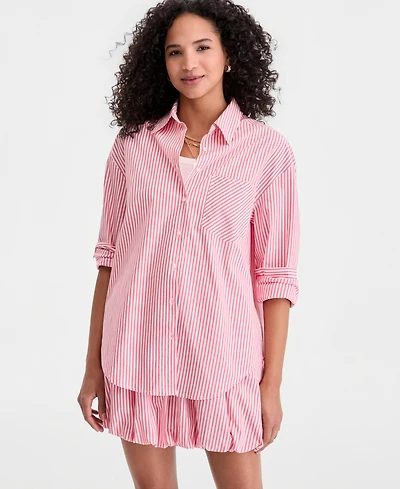 On 34th Women's Jenna Stripe Button-Front Shirt, Macy's Exclusive