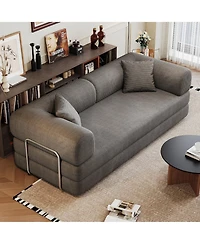 Clihome 78.8" Compression Sofa, Convertible Floor Sofa Bed, Comfy Futon Couch Sleeper Bed