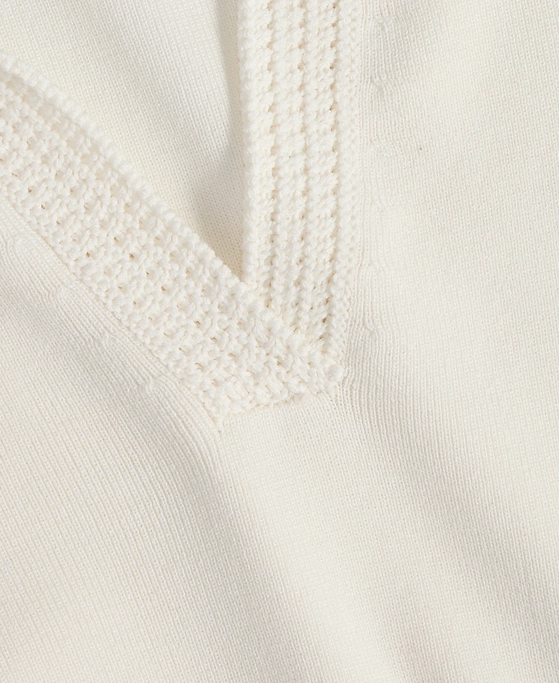 On 34th Women's Crochet Collar Short-Sleeve Sweater, Macy's Exclusive