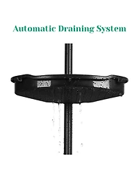 Homfan Corner Shower Caddy Tension Pole, Rust-Resistant Bathroom Storage Organizer with 4-Tier Adjustable Shelves & Rubber Pad, 101.6''- 122'' Height