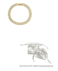 Adornia Gold Crystal 8mm Curb Chain Bracelet