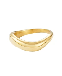 Adornia Tarnish Resistant Gold Curved Band Ring