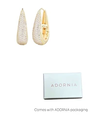 Adornia Gold Cz Secure Hinge Hoop Earrings