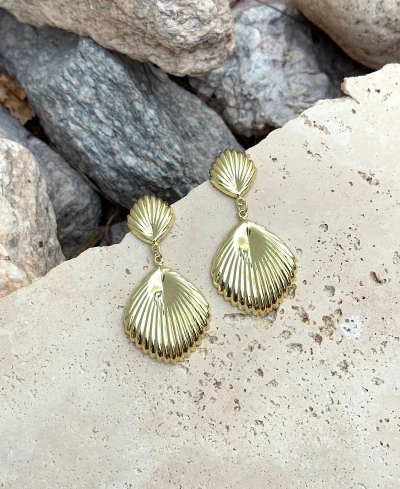 Adornia Gold Deco Inspired Drop Earrings