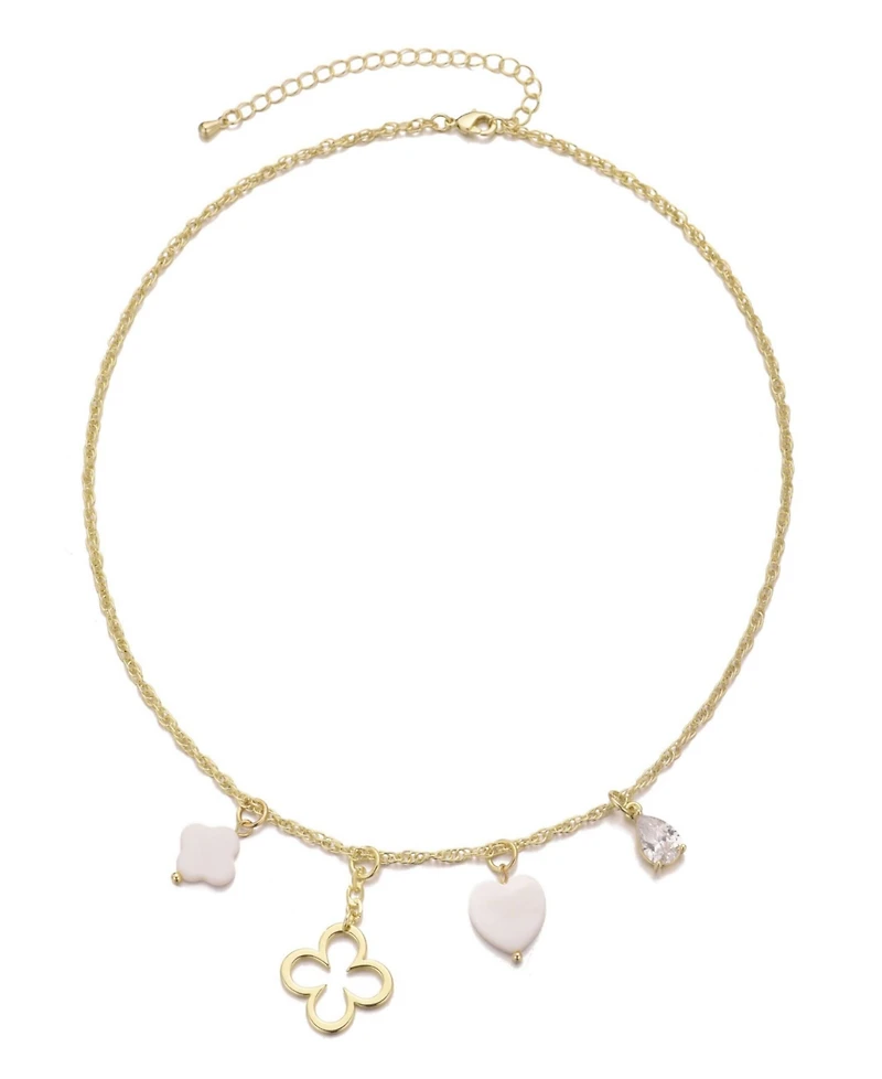 Adornia Gold Clover Charm Necklace
