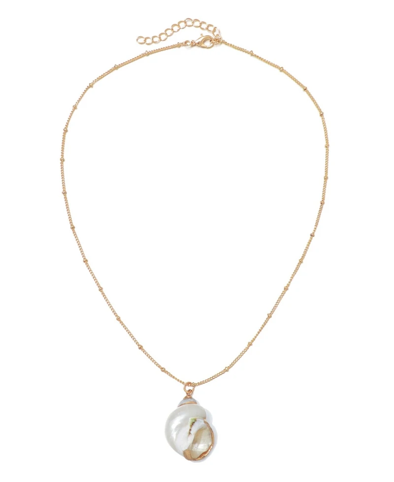 Adornia Gold Golden Shell Pendant Necklace