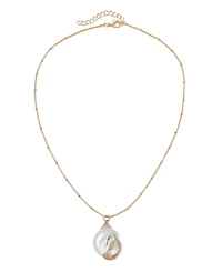 Adornia Gold Golden Shell Pendant Necklace