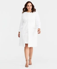 Kasper Plus Size Bonded Lace Sheath Dress Bonded Lace Jacket