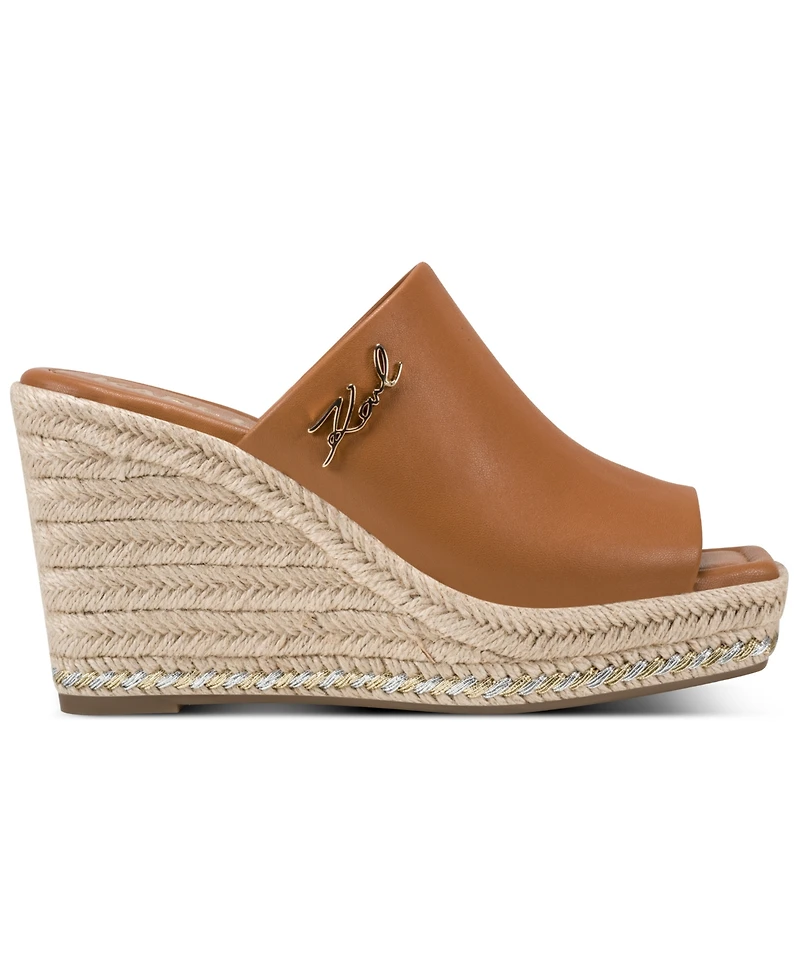Karl Lagerfeld Paris Women's Clove Slip-On Wedge Sandals