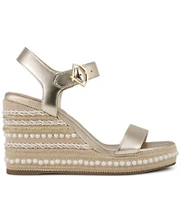 Karl Lagerfeld Paris Women's Calzona Round Toe Wedge Sandals