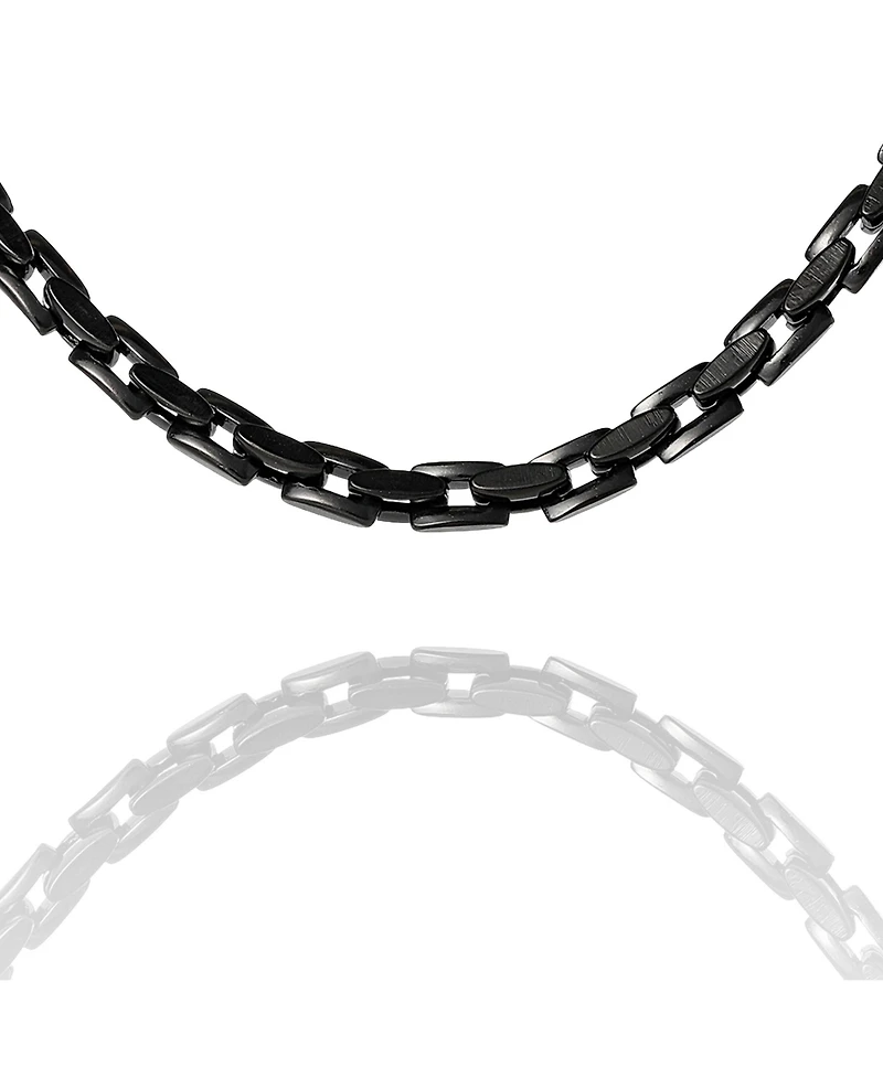 Lucky Brand Men s Black Stainless Link 22'' Chain Necklace