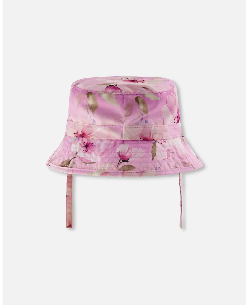 Deux par Girl Beach Hat Flower Print - Toddler