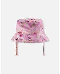 Deux par Girl Beach Hat Flower Print - Toddler
