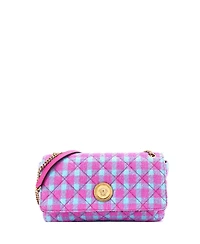 Pre-Owned Versace East West Medusa Icon Chain Flap Bag Quilted Tweed