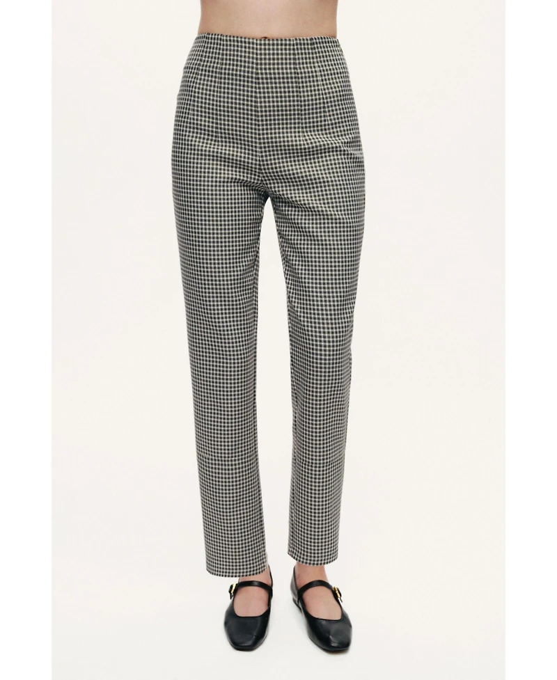 Nocturne Women's Tailored Micro Check Cigarette Pants