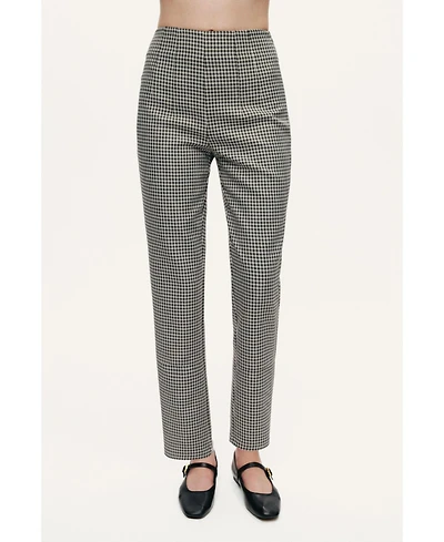 Nocturne Women's Tailored Micro Check Cigarette Pants