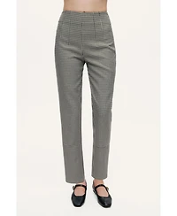 Nocturne Women's Tailored Micro Check Cigarette Pants