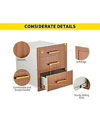 gaomon Outdoor Kitchen Drawers 17" W x 20" H x 20" D, Flush Mount Triple Bbq Drawers with Stainless Steel Handle for Outdoor