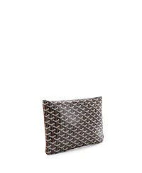 Pre-Owned Goyard Mm Senat Zip Pouch Coated Canvas