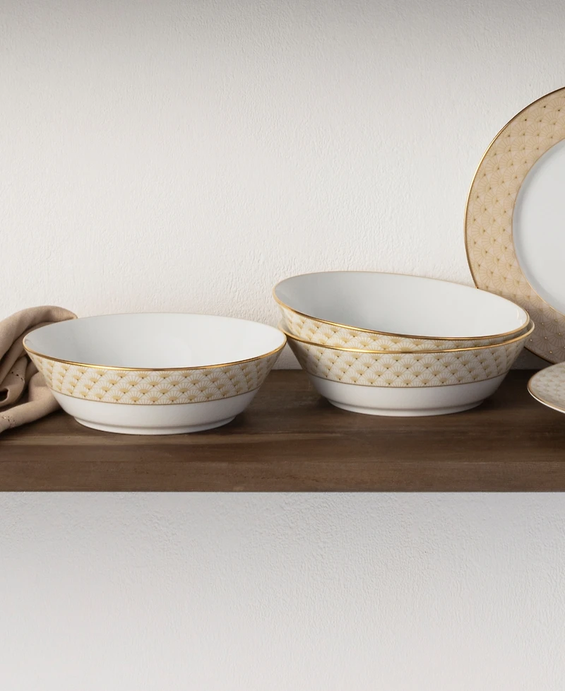 Noritake Trocadero Gold-Tone Soup Bowls, Set of 4