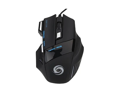 Risokeys 7-Button Wired Gaming Mouse: 5-Speed Dpi (Up to 5500), Colorful Glow, for Gaming/Office, Easy-to-Use for Gamers/Professionals