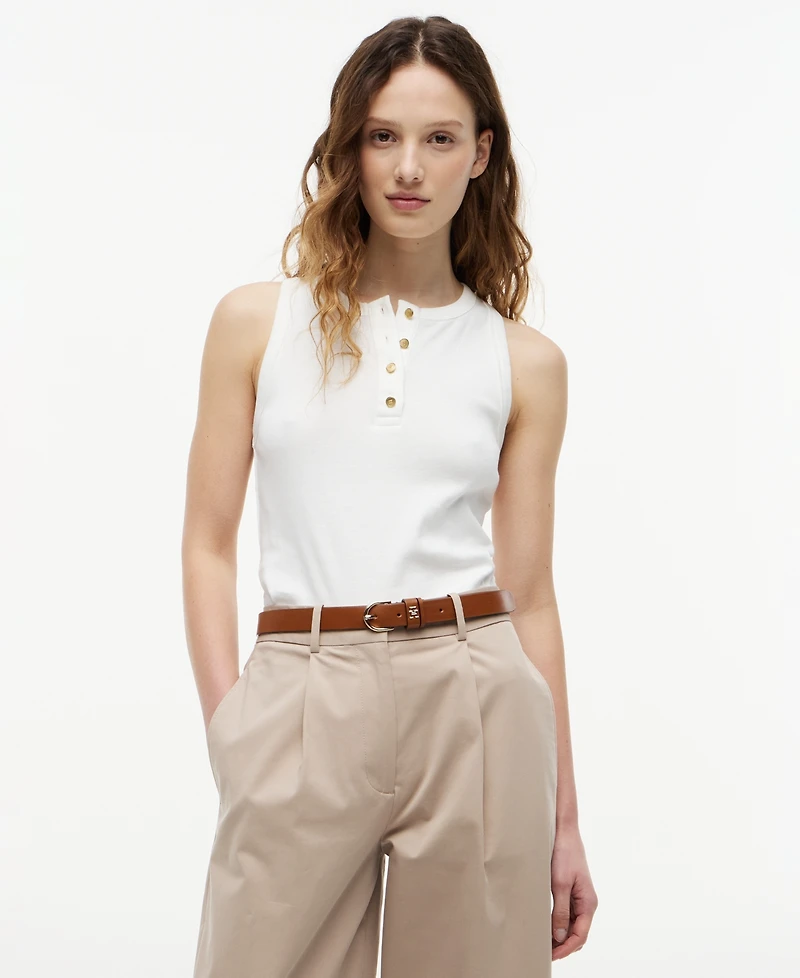 Tommy Hilfiger Women's Gold-Tone Button Tank Top