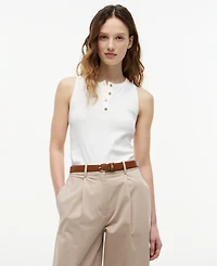 Tommy Hilfiger Women's Gold-Tone Button Tank Top