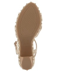 Jessica Simpson Women's Samintia Studded Wooden Platform Sandals