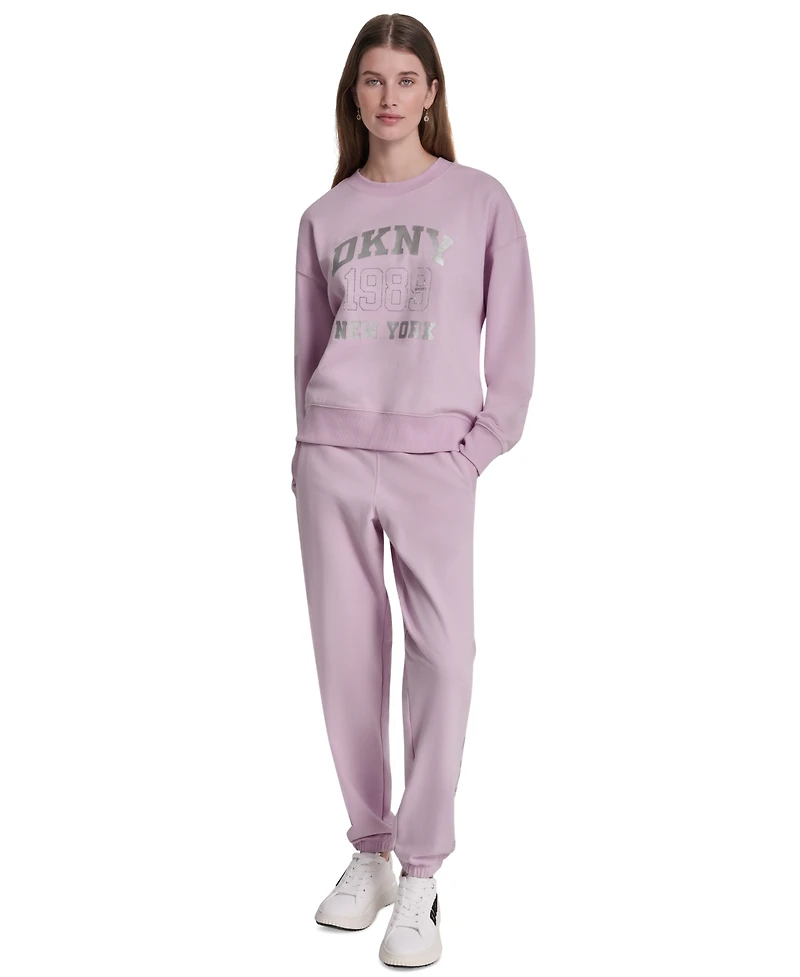 Dkny Sport Women's Crew Neck Pull-On Sweatshirt