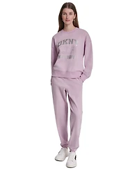 Dkny Sport Women's Crew Neck Pull-On Sweatshirt