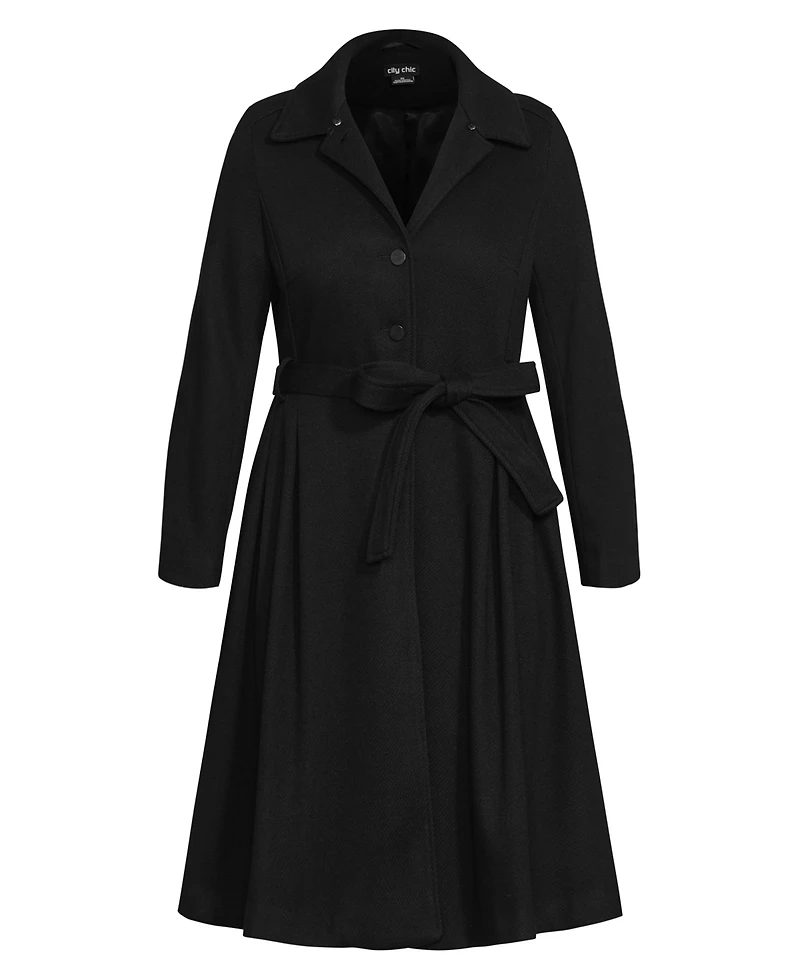 City Chic Women's Plus Blushing Belle Coat