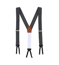 Trafalgar Men's Voltaire Chalk Stripe Elastic Formal End Suspenders