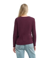 Wilt Clothing Women's U Neck Button Placket Tee