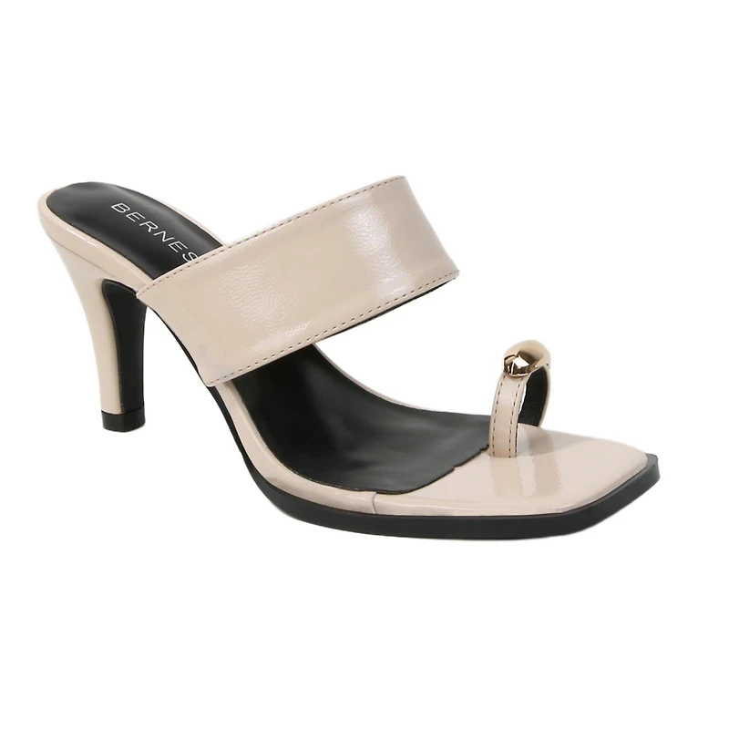 Berness Women's Catha Gold-Tone Toe Ring Heeled Sandals